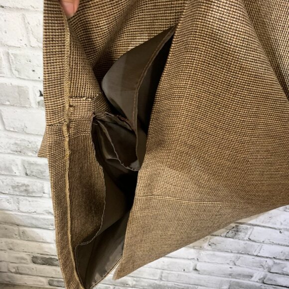 Vintage 60s 70s Tweed Wool Blend Blazer Midi Skirt 2 Piece Mod Retro Set - Picture 7 of 16